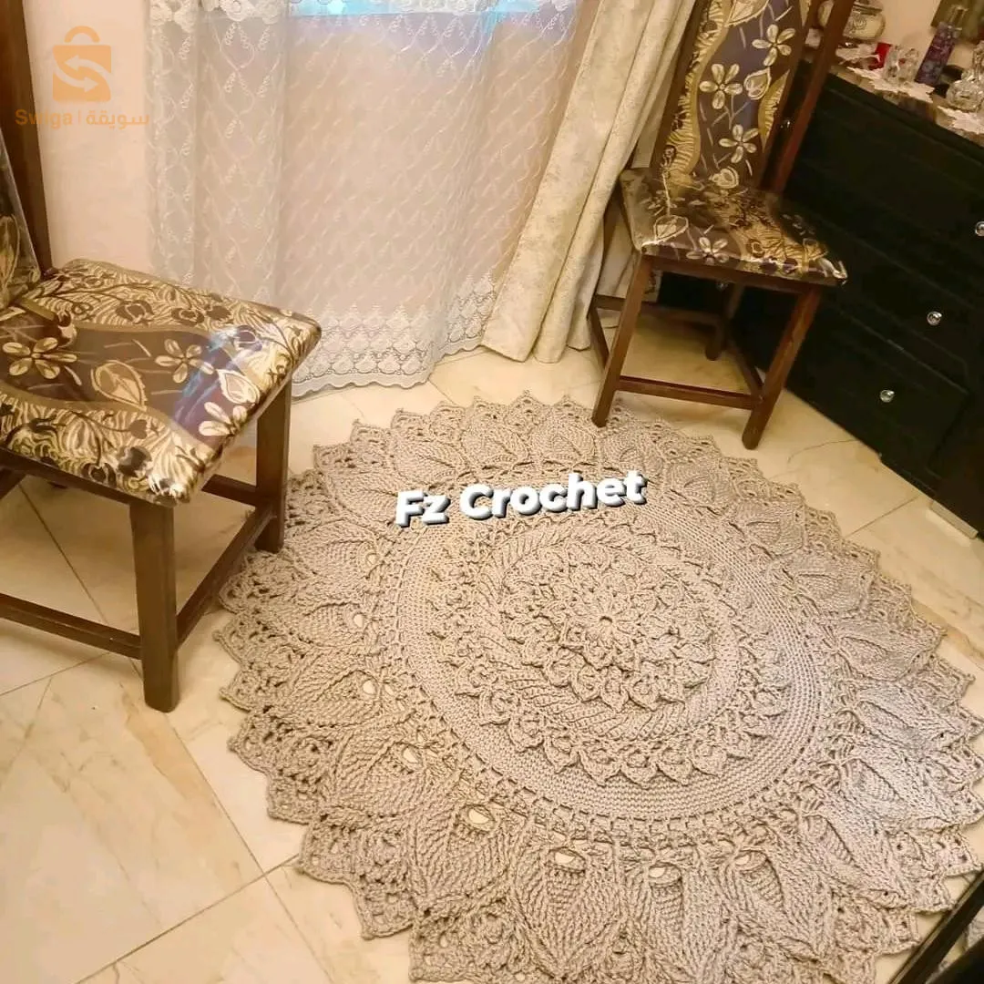 سجادات بالكروشي  عصرية رائعة متوفرة الطلب اللون علي حسب ذوق الزبون التوصيل متوفر 58 ولاية