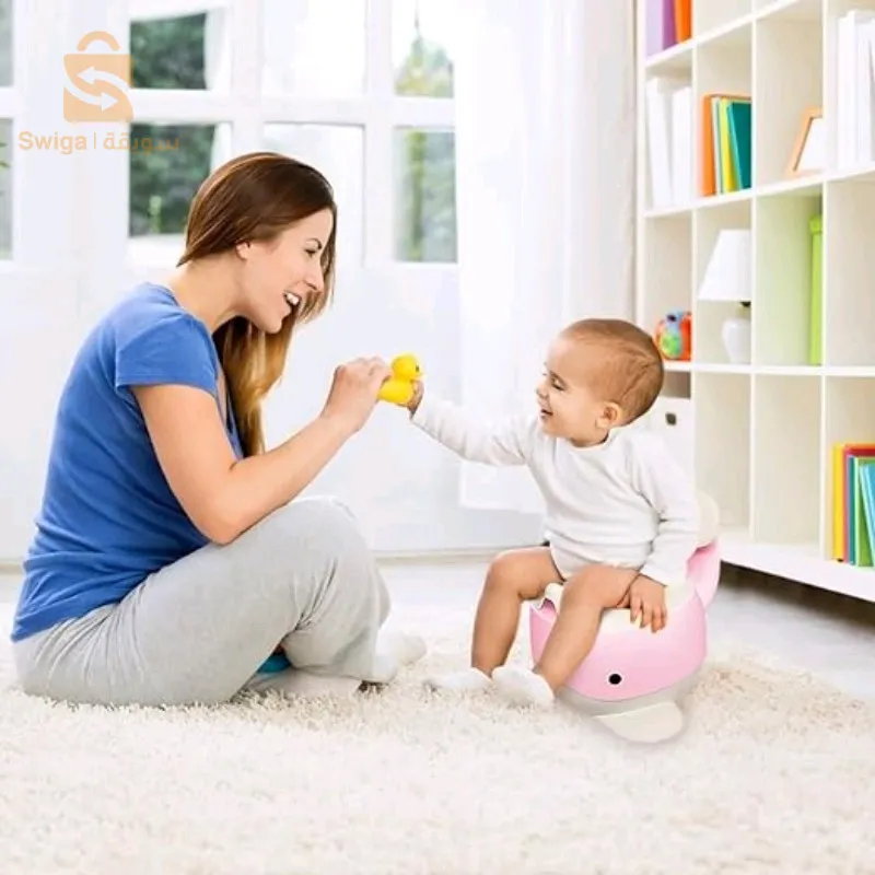 مقعد تدريب على استخدام الحمام، وكرسي مرحاض محمول ومقعد مع مسند للظهر، وواقي من الرذاذ$👍