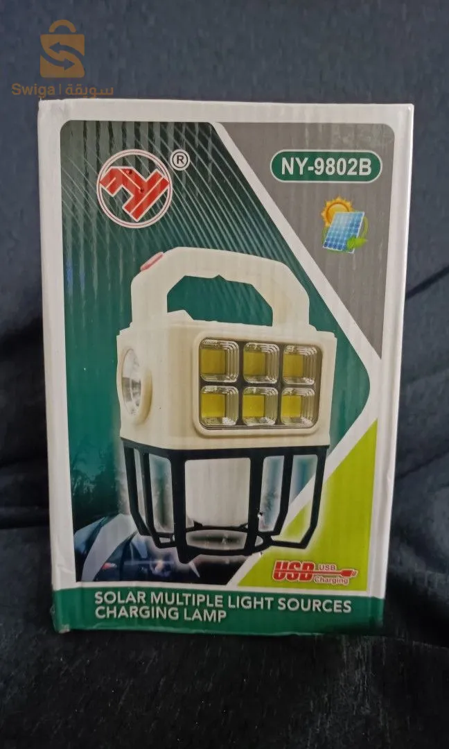 مصباح يدوي للتخييم ب 3 أوضاع يعمل بالطاقة الشمسية
