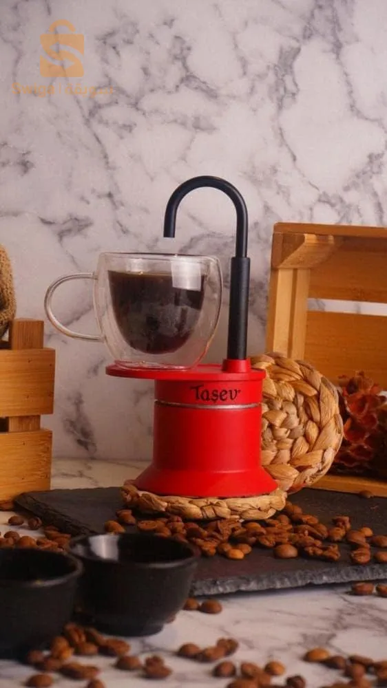 Cafetière Italienne Moka à Tube en Alliage d'Aluminium 50ml V2 - ماكينة صنع قهوة الموكا الإيطالية بأنبوب من سبائك الألومنيوم$👍
