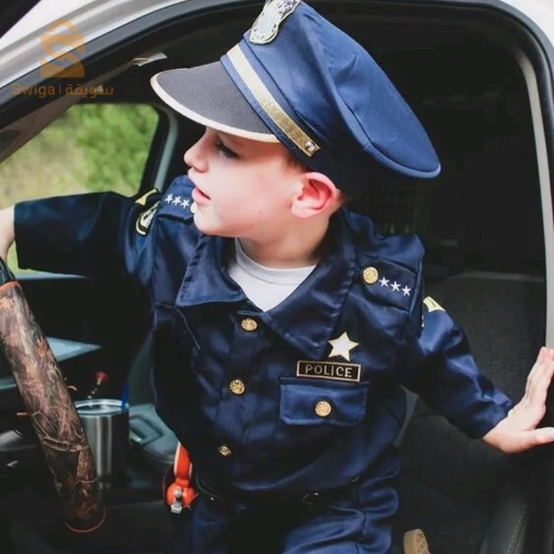 🚨👮⭐ أزياء كابتن الشرطة للأطفال من سن 3 إلى 8 سنوات