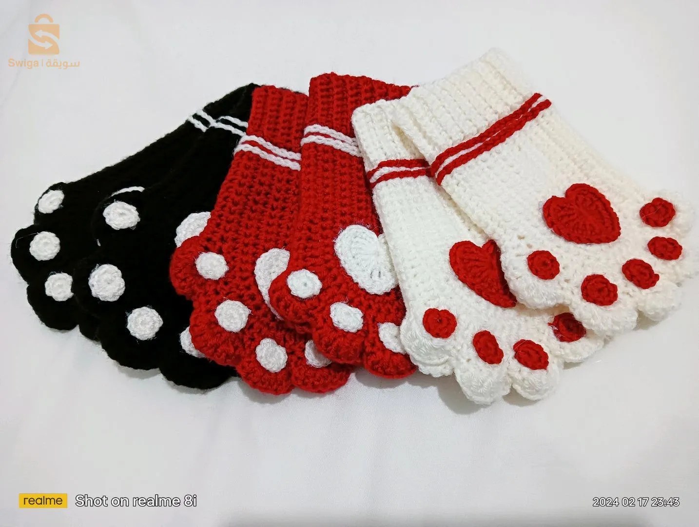 قفازات كروشيه