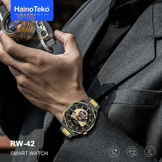 ساعة HainoTeko المحدودة الإصدار بتقنية Bluetooth Smartwatch AMOLED مع سوارين للشحن اللاسلكي$👍