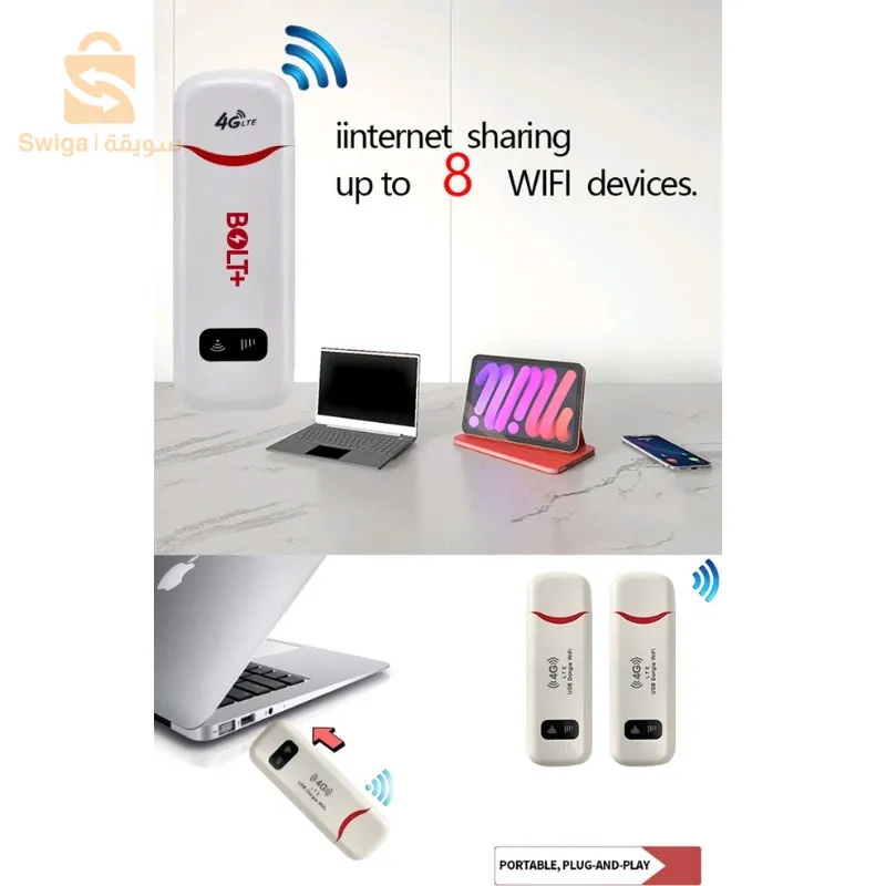 محول دونجل USB لاسلكي 4G LTE بسرعة 150 ميجابت في الثانية لمودم WiFi وبطاقة SD وجهاز التوجيه 4G$👍
