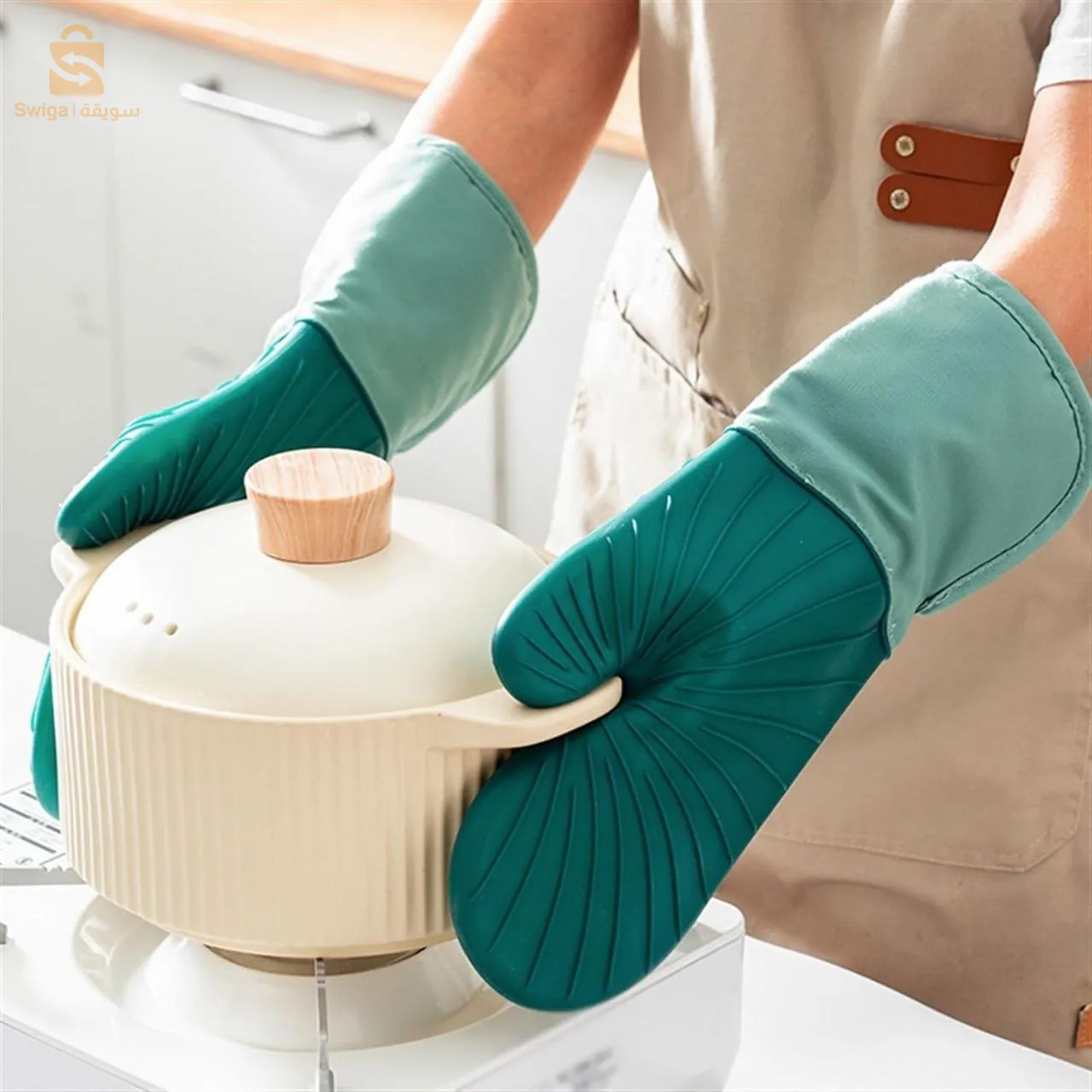 مع دخول شهر رمضان جبنالكم بقفازات رائعة من السيليكون ، المقاوم للحرارة °280