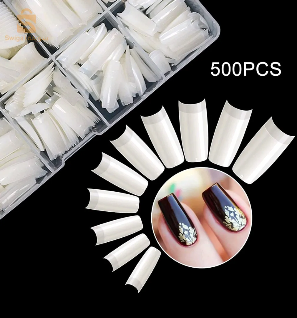 Mini lampe LED UV pour séchage des ongles + Boite 500 Pcs Pose Capsules 10 Sizes pour salons d'art