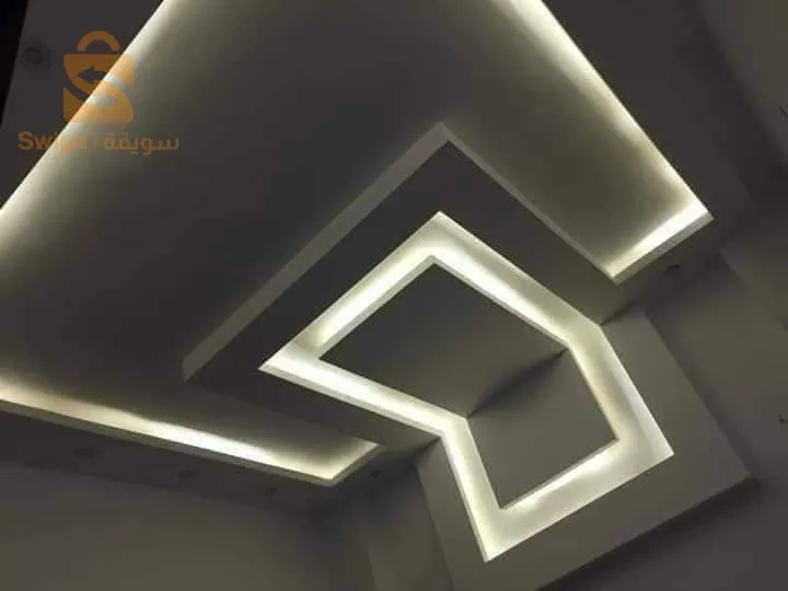 الدكور الجبس العصري مع الصباغة بمعير الية الجودة