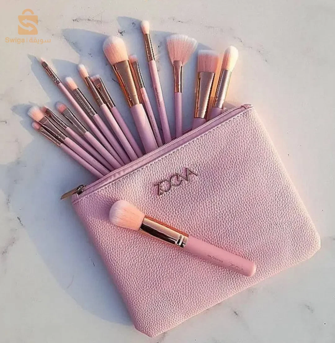 Lot de 15 Pinceaux zoeva professionnels avec trousse