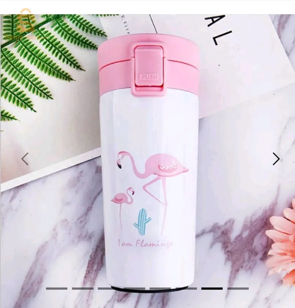 Flamingo Thermos pour tasses à café de 380ML en acier inoxydable