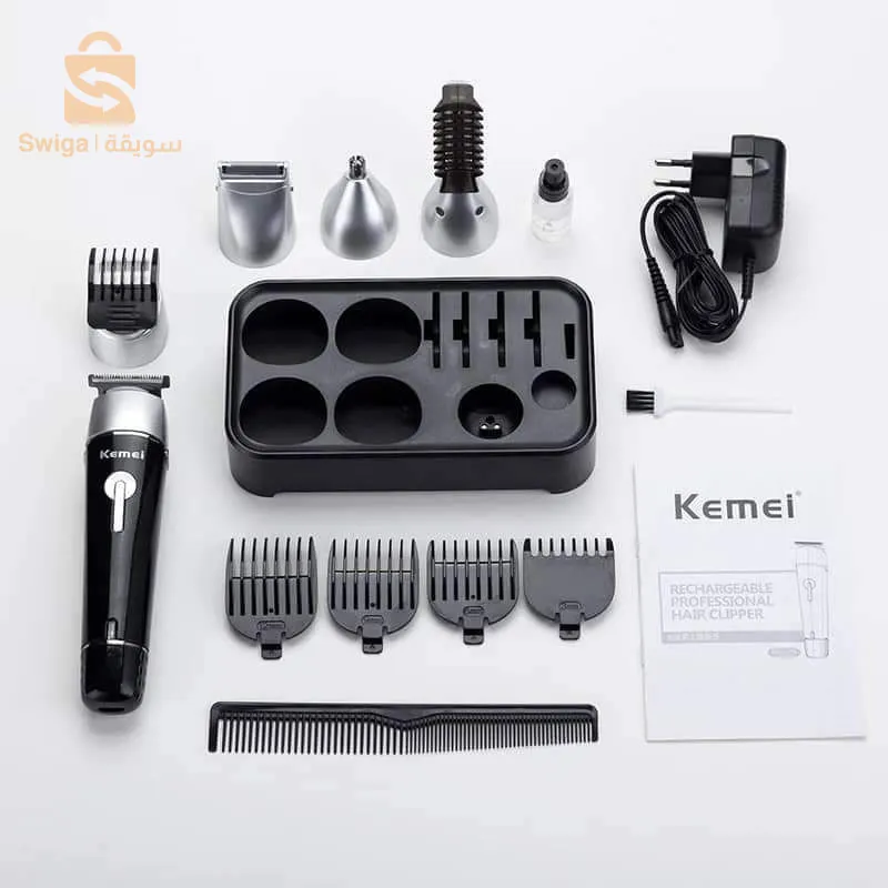 Tondeuse kemei 10 en 1 km-1015 🔴