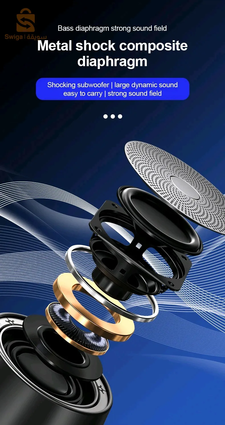 لينوفو K3 برو - مكبر صوت لاسلكي صغير BT 5.0، محمول، صوت ستيريو هاي فاي، مضخم صوت مع ميكروفون، مشغل موسيقى، خارجي،
1. يضمن بلوتوث 5.0 الاقتران الفوري. تتمتع مكبرات الصوت اللاسلكية بسرعات اتصال أسرع ونقل إشارات أكثر استقرارًا واستهلاك أقل للطاقة.
2. بطارية Li مدمجة بقوة 1200 مللي أمبير في الساعة، مما يمنحك ما يصل إلى 6-8 ساعات من الموسيقى بدون توقف بشحنة واحدة.
3. ميكروفون مدمج عالي الحساسية، يتحدث بدون استخدام اليدين بمفتاح واحد، يسمح لك بالرد على المكالمات دون الوصول إلى هاتفك.
4. يمكن استخدامه مع الهواتف المحمولة وأجهزة الكمبيوتر وأجهزة iPad وiMac أو للألعاب كمكبر صوت محمول والمزيد.
5. الصوت المحيطي HIFI والمؤثرات الصوتية القوية.
6. مناسبة لغرفة النوم، الحمام، المطبخ، المكتب، المؤتمرات، رحلة العمل، العطلات، إلخ.
7. مكبر صوت صغير محمول بحجم صغير وخفيف الوزن.
تحديد:
اسم العنصر: مكبر صوت لينوفو اللاسلكي
الطراز رقم: Lenovo Thinkplus K3 Pro
لون رمادي
المادة: البلاستيك
إصدار البلوتوث: بلوتوث 5.0
النطاق اللاسلكي: حوالي 8-10 أمتار (بدون عوائق)
سعة البطارية: 1200 مللي أمبير
وقت التحمل: حوالي 6-8 ساعات (يعتمد على حجم الموسيقى)
وقت الشحن: حوالي 3 ساعات
كلاكسون: 3 وات
وظيفة التشغيل: راديو
ميكروفون مدمج: نعم
الحجم: 79*79*62 مللي متر
الوزن: حوالي 240 جرام
2600دج
0665955230فب👉viber watts