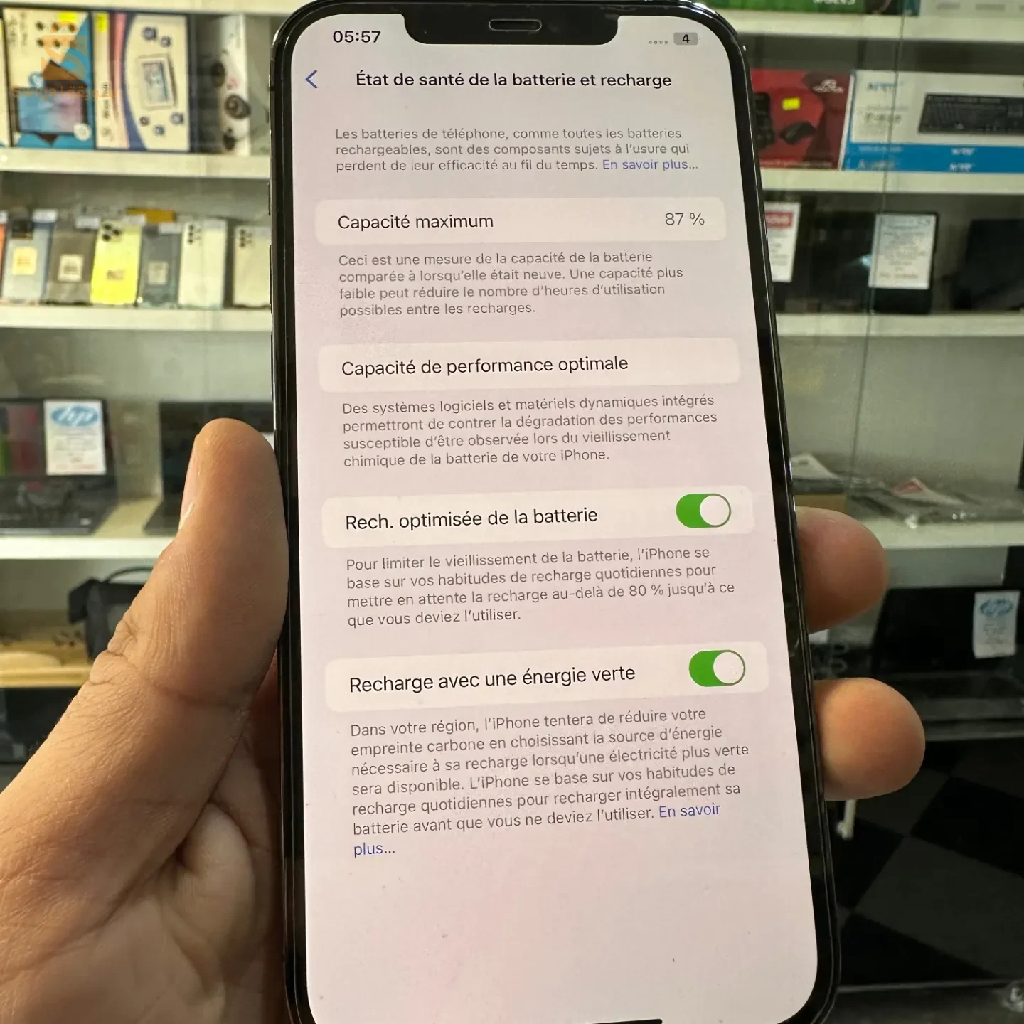 iphone 12 pro max 256gb 87% tres bon etat 12.9million