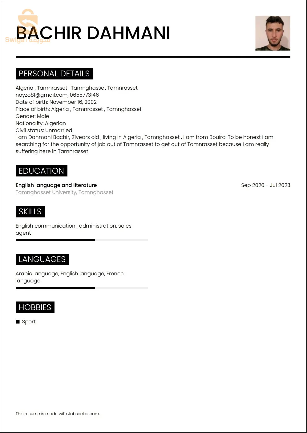 Master degree in English Linguistics