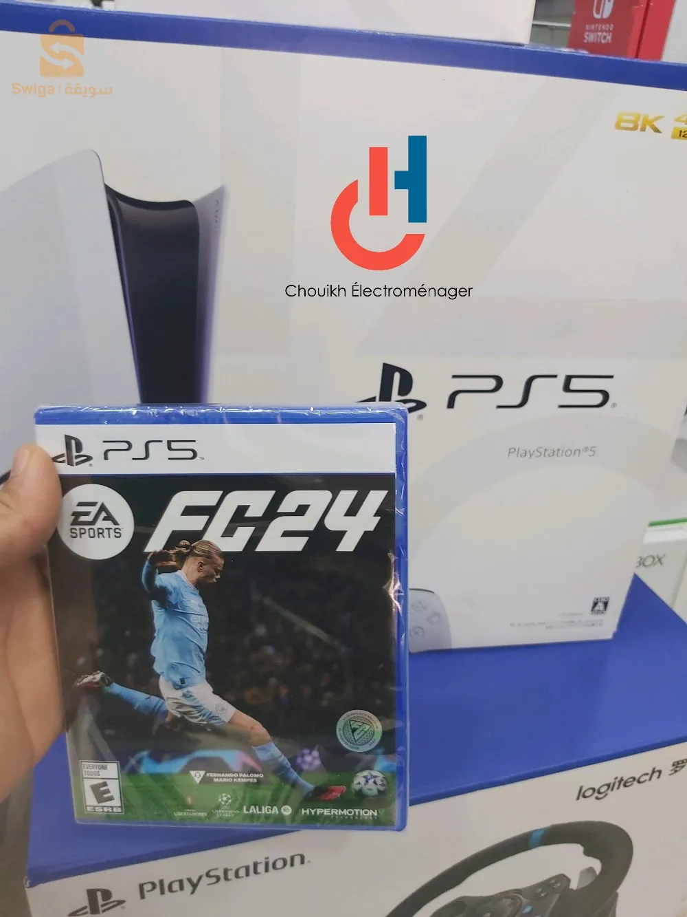 بلاي ستيشن5 جديدة هابطة كابة من اوروبا معاها زوج سيديات ومانيطا دوريجن