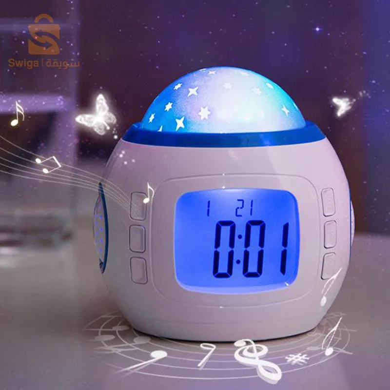 NextRéveil Digital à LED avec Projection étoilée avec calendrier, thermomètre, fonction de répétiton