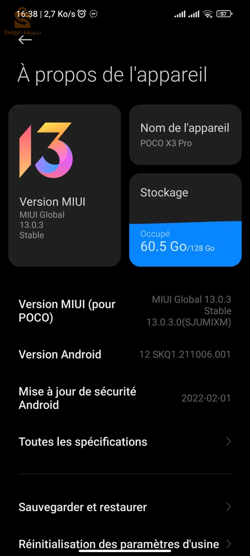Téléphone portable Poco x3 pro a vendre