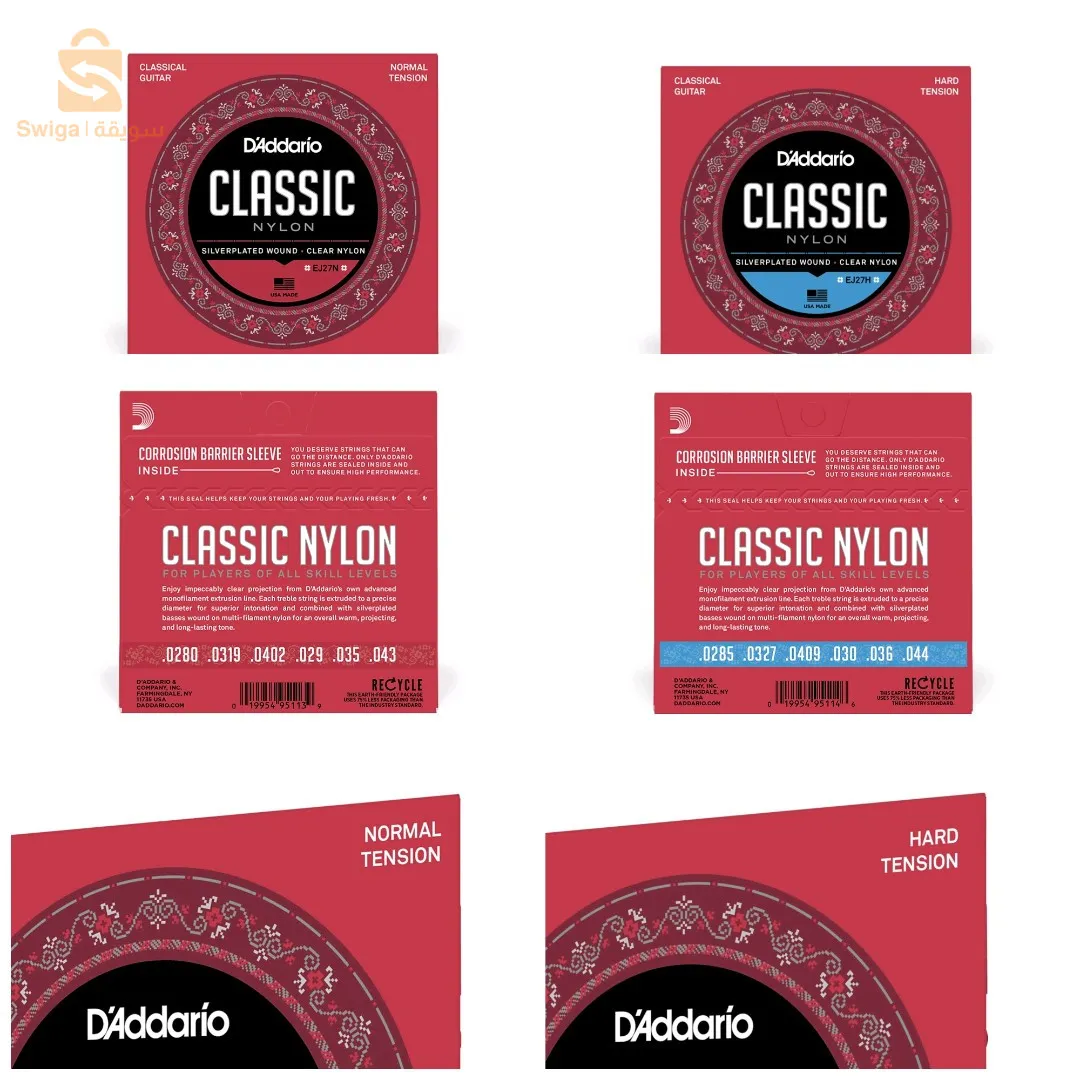 أوتار غيتار كلاسيك d'addario ej 27h
