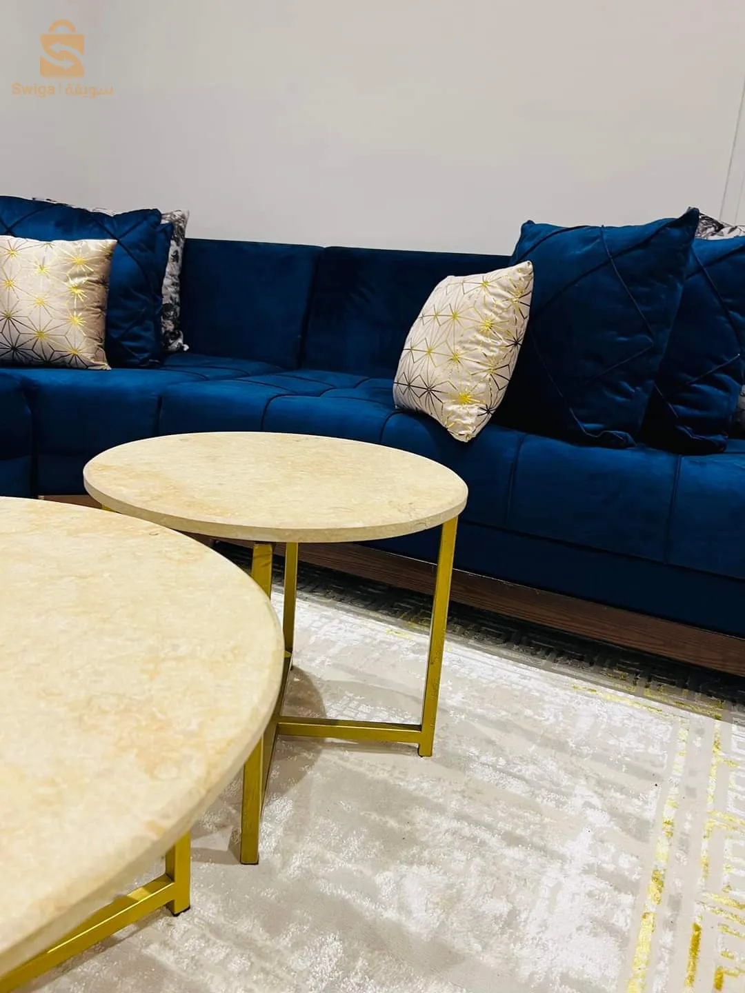 table base rond en marbre naturel