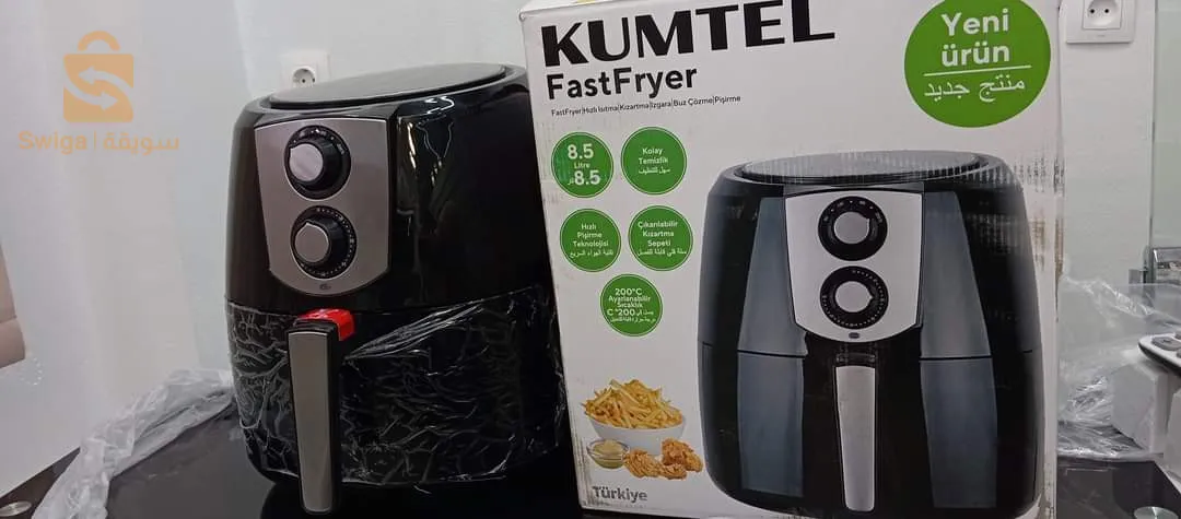 Friteuse sans huile KUMTEL 8.5L#جديد Turkish marqueمقلاة هوائية Kumtel متوفرة الان في  Volume : 8.5 Litres Puissance : 1800 Watts Couleur : noir 14600دج0665955230فب👉viber watts