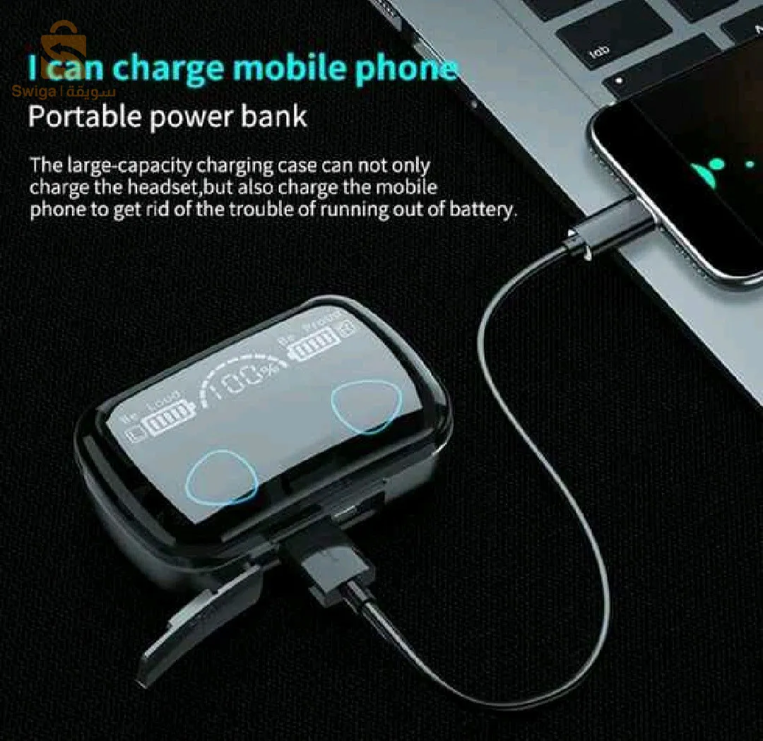 écouteurs M10 Bluetooth + power banc