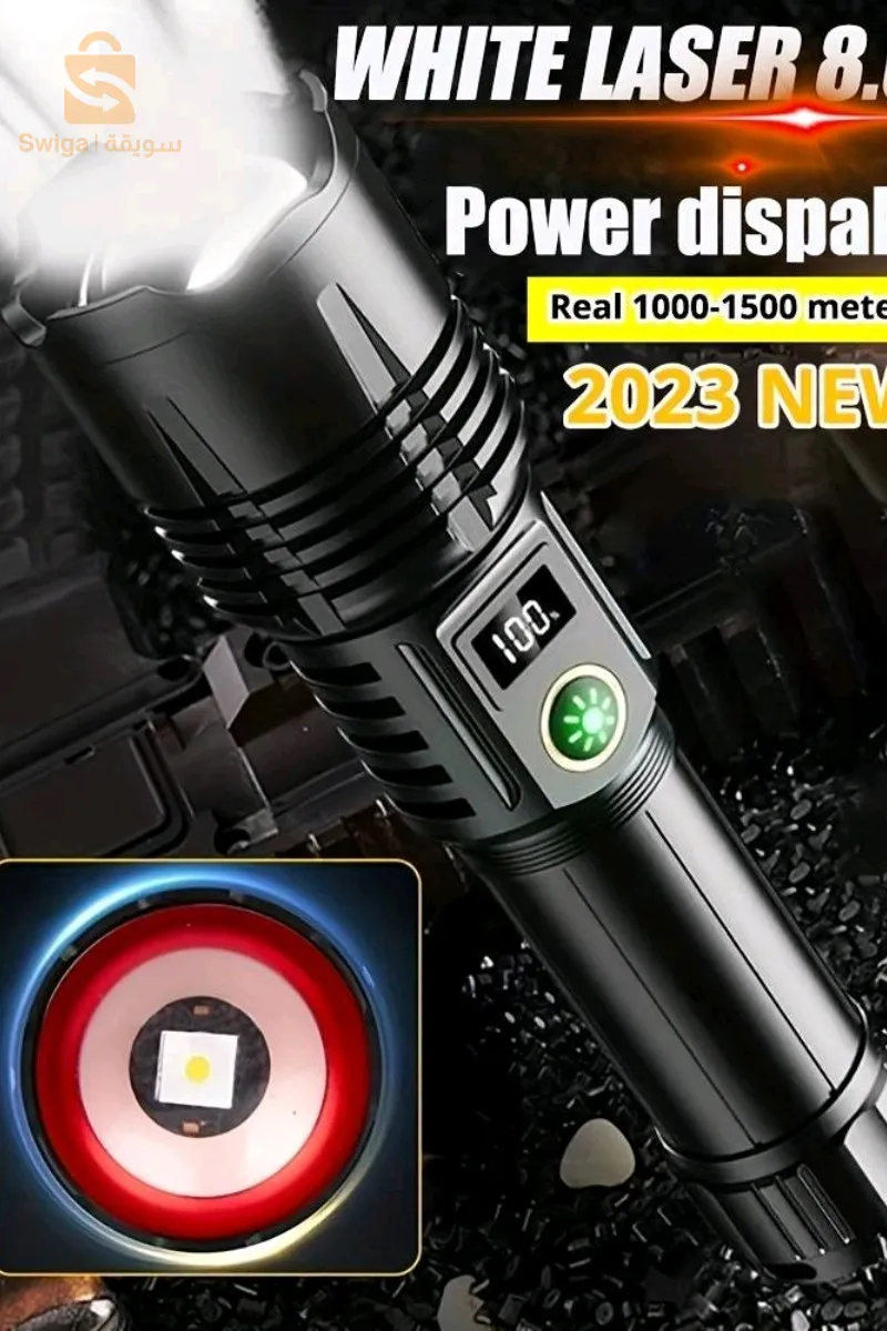 يناقش
سابق
التالي
مصباح يدوي تكبير فائق السطوع مع شاشة رقمية قابلة لإعادة الشحن TYPE-C
المواد: سبائك الألومنيوم
حبات المصباح: حبات ليزر بيضاء مقاومة للماء: مقاومة للماء للاستخدام المنزلي
البطارية: بطارية 26650
الحجم: 19 سم * 4.8 سم
المصابيح الأمامية: ضوء عالٍ، ضوء متوسط، ضوء منخفض، فلاش، SOS
الشحن: شحن سريع من النوع C / منفذ إخراج USB
الميزات: خرز ليزر أبيض، وظيفة بنك الطاقة، التكبير/التصغير، وظائف عرض الطاقة الرقمية: الدفاع عن النفس، ركوب الدراجات، التكتيكي، الصيد، التخييم في الهواء الطلق، رحلة استكشافية، الاستخدام اليومي
قائمة الحزمة: قائمة المنتجات: 1 * مصباح يدوي + 1 * كابل شحن + 1 * صندوق + بطارية 26650 * 
3600دج
0665955230وق👉viber watts