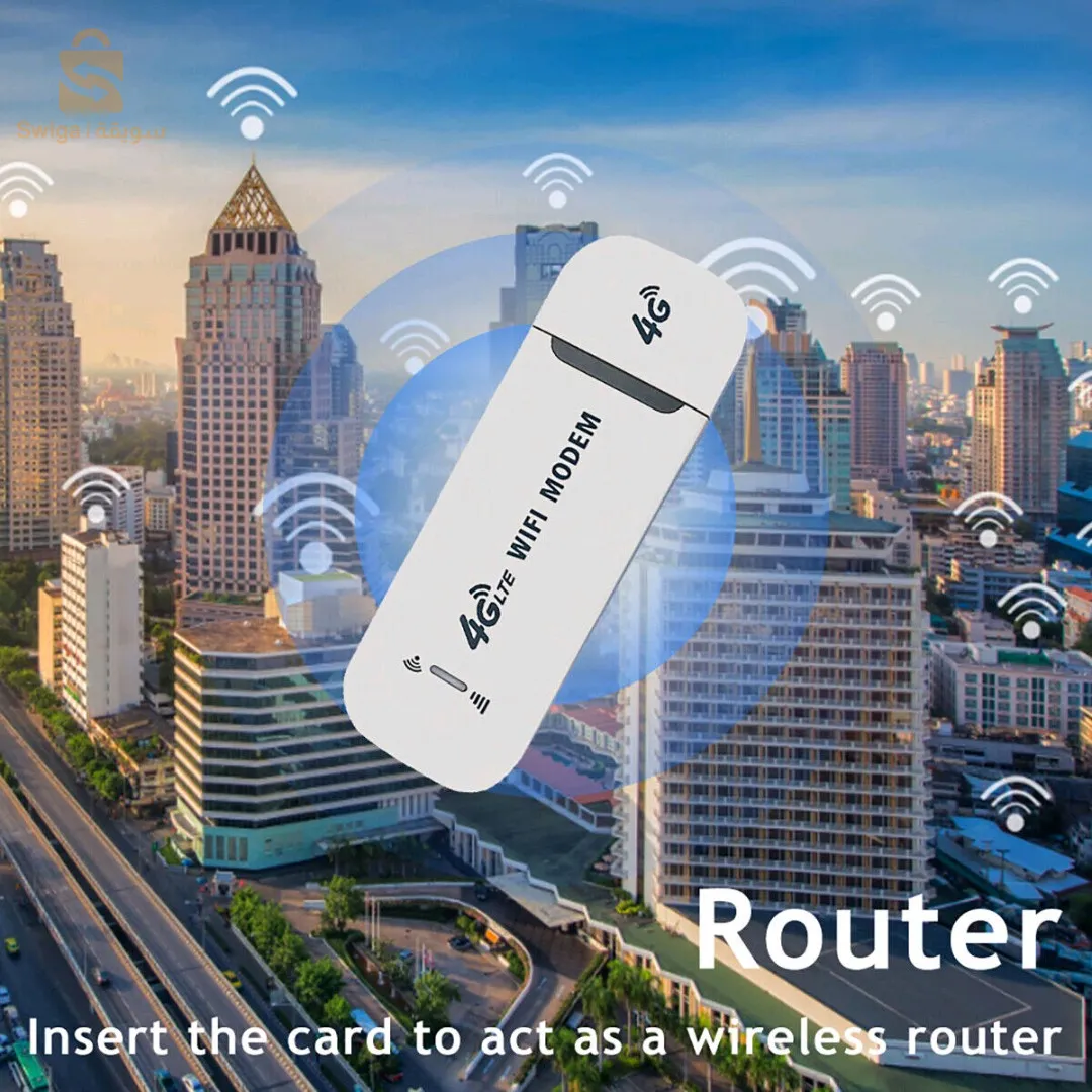 راوتر مودم 4G LTE بسرعة 150 ميجابت في الثانية بمحول USB لاسلكي$👍