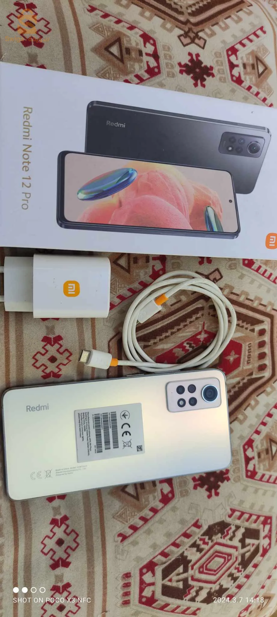 redmi not 12 pro original 256/16
