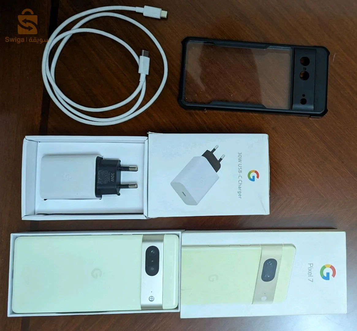 Google Pixel 7 CE lemongrass avec boite