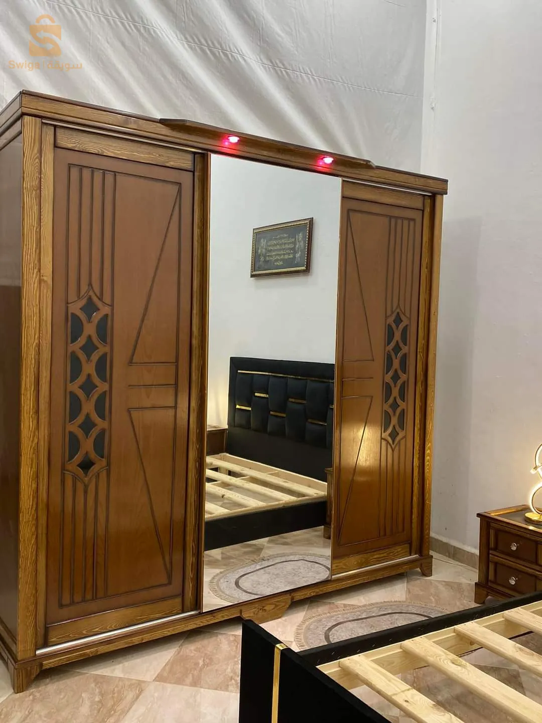 lit cappitonnee choumbr a couchiغرفة نوم سرير مغلف