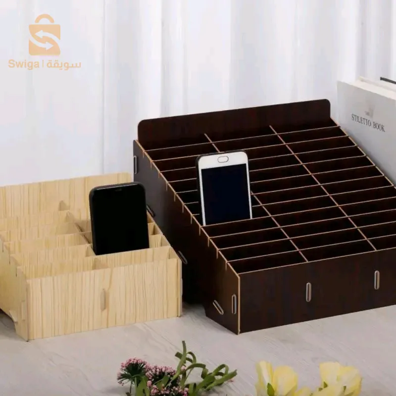Organisateur d'outil de réparation de téléphone Portable  , boîte de Rangement en Bois multifonctionnelle