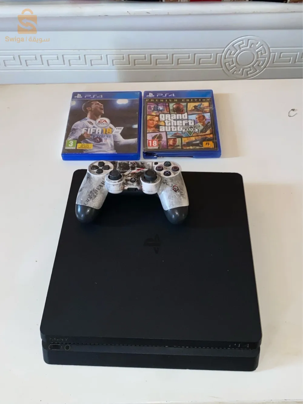 ps4 slim  on line mach mafto7 m3ah 3cdgta vpes 2018fifa18