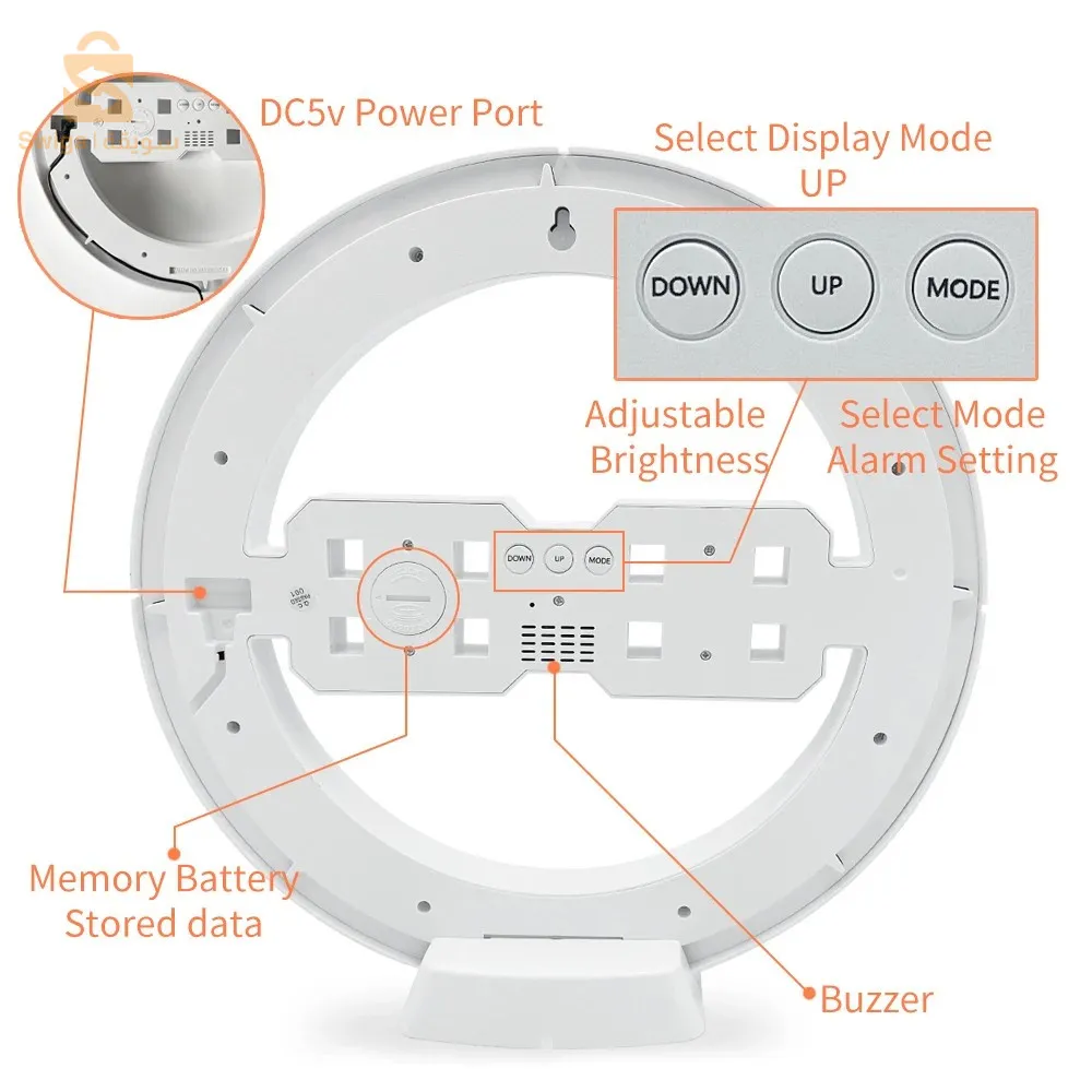 ساعة حائط رقمية ثلاثية الأبعاد
شاشة LED رقمية 1.4 مجموعة، شاشة LED لسهولة قراءة الأرقام.
2، وظيفة عداد الثواني الخاصة. سوف يضيء ضوء LED شبكة واحدة في الثانية. لا يمكنها عرض الساعات والدقائق فحسب، بل يمكنها أيضًا عرض الثواني.
3، وظيفة الساعة: عرض الساعات والدقائق، ويمكن تحقيق تحويل 12/24 ساعة.
4، وظيفة التاريخ: عرض "الشهر" و"السنة" (من 2000 إلى 2099). "يوم"
5، وظيفة المنبه: يمكن ضبط المنبه اليومي وتشغيله وإيقافه.
6، وظيفة درجة الحرارة: عرض درجة الحرارة فهرنهايت أو مئوية، ويمكن تبديلها. نطاق القياس الطبيعي هو -10 درجة مئوية ~ 5 درجة مئوية (14 ~ 122 درجة فهرنهايت).
7، اختيار الوضع: قم بالتبديل بين أوضاع dP-1 وdP-2 وdP-3 بالضغط على مفتاح الوقت/الشهر.
8، وظيفة تعديل السطوع: اضغط على مفتاح MIN/DATE لاختيار ما إذا كنت تريد تمكين تعديل السطوع، L-01، L-02، L-03. قم بإيقاف تشغيل الشاشة.
9، وظيفة تعديل السطوع التلقائي: يتم تقليل سطوع LED من 18:00 إلى 7:00 تلقائيًا. مع مستقبل الضوء المدمج، سوف يقوم ضوء LED تلقائيًا بضبط السطوع وفقًا للسطوع المحيط.
10، جهد العمل النموذجي: مصدر طاقة تيار مستمر 5 فولت، مع وظيفة ذاكرة انقطاع التيار الكهربائي.
11، المفاتيح لها أصوات رئيسية.
12، درجة حرارة عمل المنتج هي 0 درجة مئوية ~ 50 درجة مئوية.
3800دج
0665955230وق👉viber watts