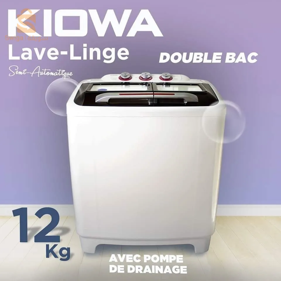 Machine A Laver  KIOWA 12kg ( 2 Bacs )$🤍🤍