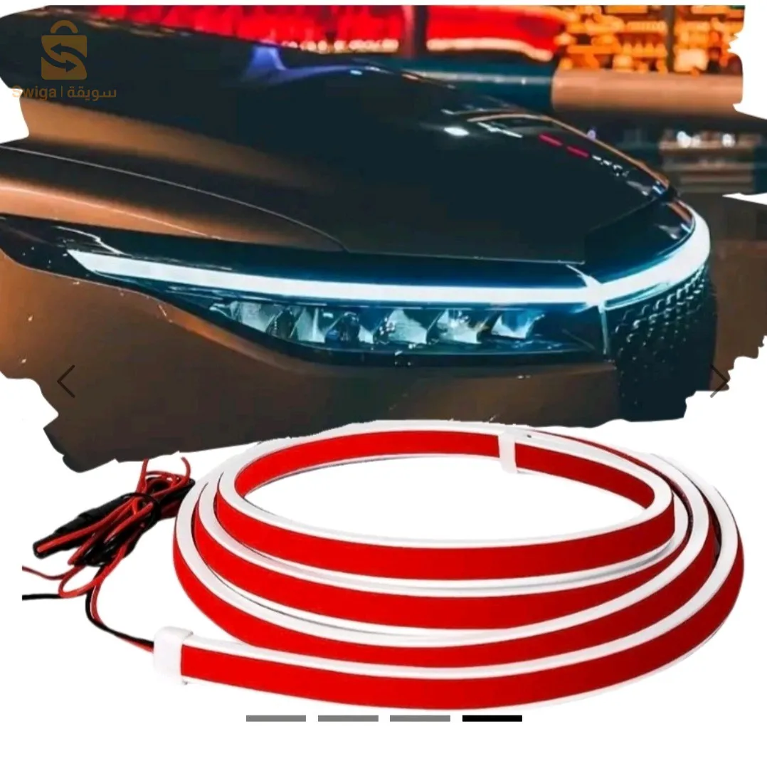شريط إضاءة LED لغطاء السيارة، تشغيل سريع للمصابيح المزخرفة، أضواء نهارية مرنة