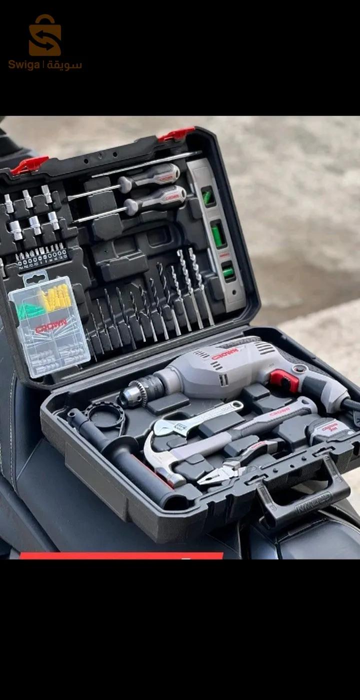 Perceuse crown valise +accessoires 98pcs