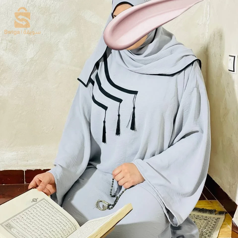 طقم صلاة حجاب و خمار متوفر ب3الوان و التوصيل متوفر في جميع الولايات
