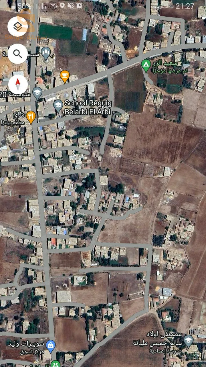 ارض للبيع في المرجة بلدية بن علال  مساحتها 4 ارات تتوفر على الكهرباء و الماء و شبكة الصرف الصحي...0697031130