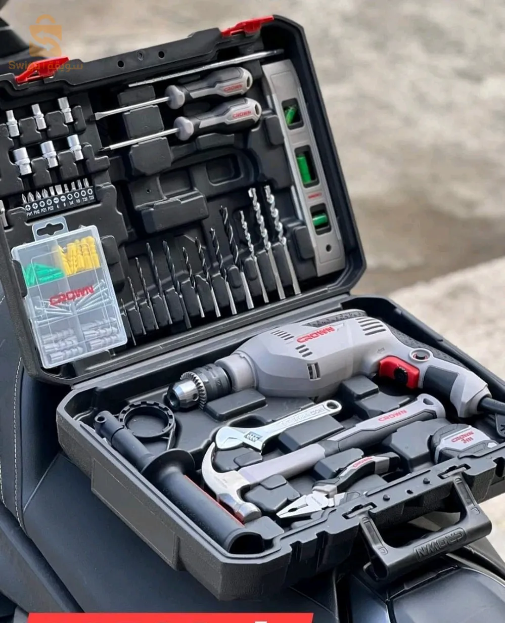 Perceuse crown valise +accessoires 98pcs$🤍🤍