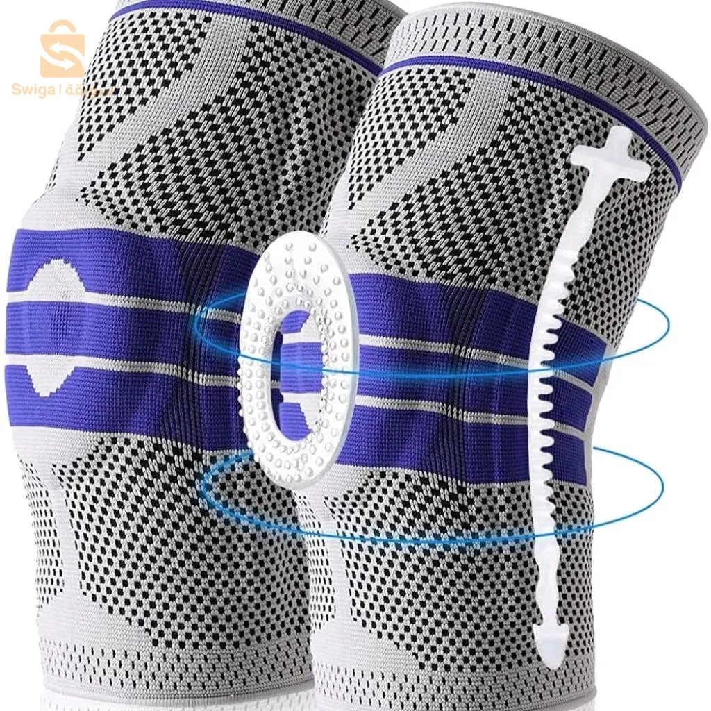 Genouillère avec coussinets en gel rotulien et stabilisateurs latéraux , soutien d'arthrite