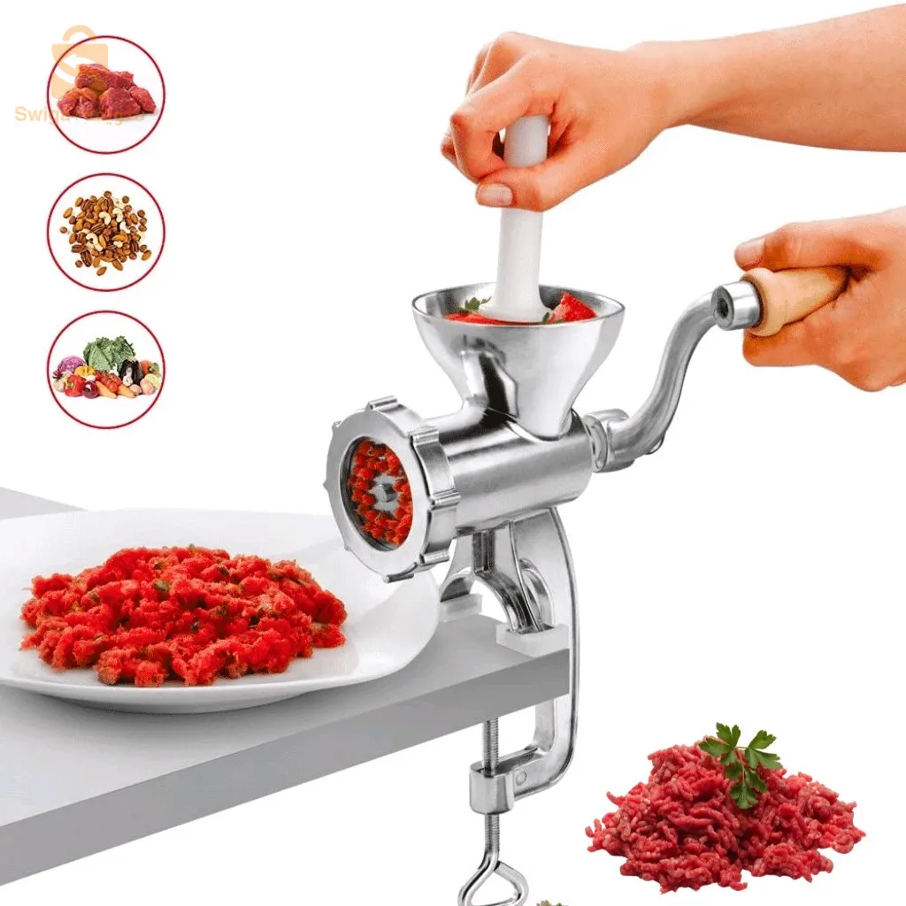 Produits Similaires
Spécifications:
Hachoir à viande manuel et plats de nouilles à saucisses Gadgets de fabrication à main Hachoir à pâtes Manivelle Outils de cuisine pour la maison
Matériau: alliage d’aluminium
Couleur: Argent
Hauteur (environ):23cm
Application: viande, légumes, nouilles farcies, saucisse, farine et nourriture de soja et ainsi de suite.
Instructions d’utilisation:
Étape 1. Avant utilisation, le hachoir à viande à la planche de boîtier ou un banc au-dessus de l’épaisseur d’environ 5cm, le fond de la main du hachoir à viande serrer la vis de serrage, serrer la planche à découper, fixe.
Étape 2. Lors de l’utilisation du hachoir à viande, le hachoir à viande sera d’abord lavé à l’eau, puis installé tel quel, puis pressé.
Description:
100% neuf et de haute qualité
La structure du produit est simple, l’apparence du roman,
L’utilisation de lumière, démontage et flexible, facile à nettoyer
Utilisez une large gamme, peut être utilisé pour la viande, les nouilles pressées, les saucisses d’irrigation, la mouture et le lait de soja
Le paquet comprend:
1 x Hachoir à viande
1 x Un ensemble d’accessoires (lavement, outils de lame, etc