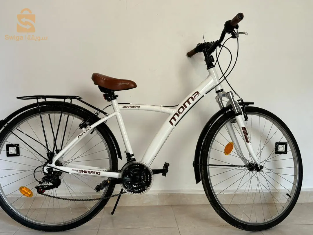 Vélo Hybride 28 Blanc - Moma Bikes