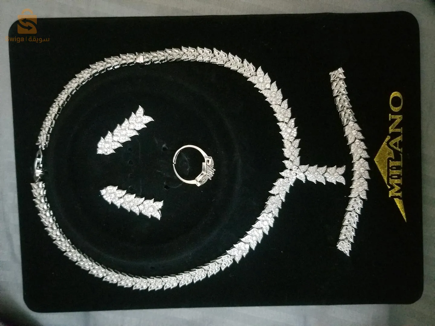 parure argenté acier inoxydable