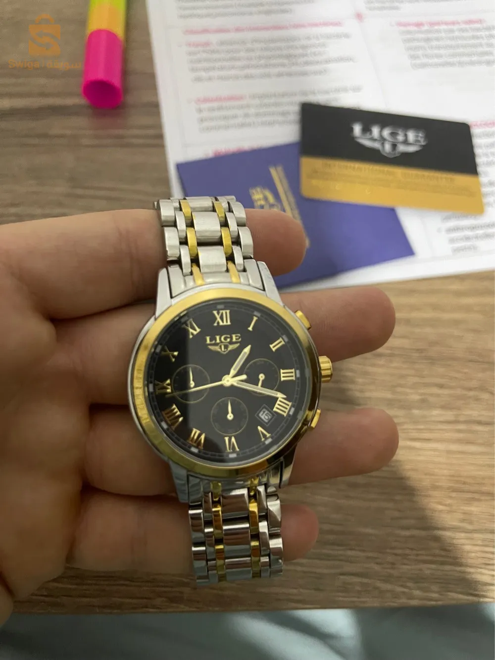 ساعة رجالي أصلية avec la boite originale et la carte visite 0541380843made in irelande