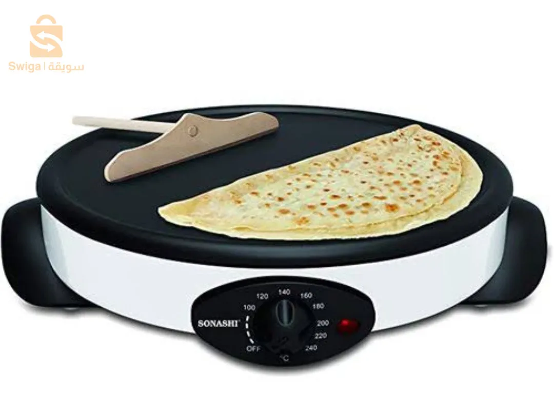 promotion 
Crêpière & Pancakes Electrique -  2 En 1 SCRM-865- 1500 W - Blanc