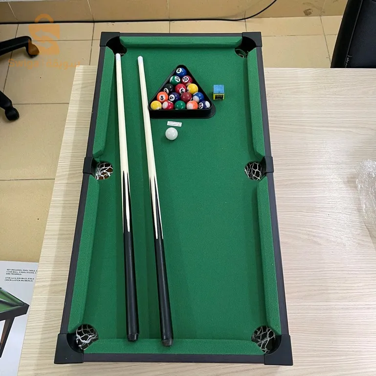 Table de Billard en Bois avec pieds de table - طاولة بلياردو خشبية مع أرجل الطاولة
مواصفات المنتج :
أبعاد طاولة البلياردو: الطول × العرض × الارتفاع: 69 سم × 36.5 سم × 69 سم
يبلغ ارتفاع ساق الطاولة 69 سم، وهي مريحة للعب
التصميم يشبه طاولة بلياردو حقيقية
الطاولة مصنوعة من خشب MDF سميك للغاية وعالي الجودة والجزء العلوي مغطى بالمخمل.
الطاولة مجهزة بعصاين من الخشب الطبيعي ووعاء واحد و15 كرة سيراميك جميلة
تفاصيل المسمار قوية جدًا، ومقاومة للحمل، ومضمونة لتكون متينة للغاية، ويمكن استخدامها لفترة طويلة دون أن تتعرض للتلف
منتجات متميزة بمواد عالية الجودة وتفاصيل دقيقة وجميلة للغاية
7900دج
0665955230وق👉viber watts