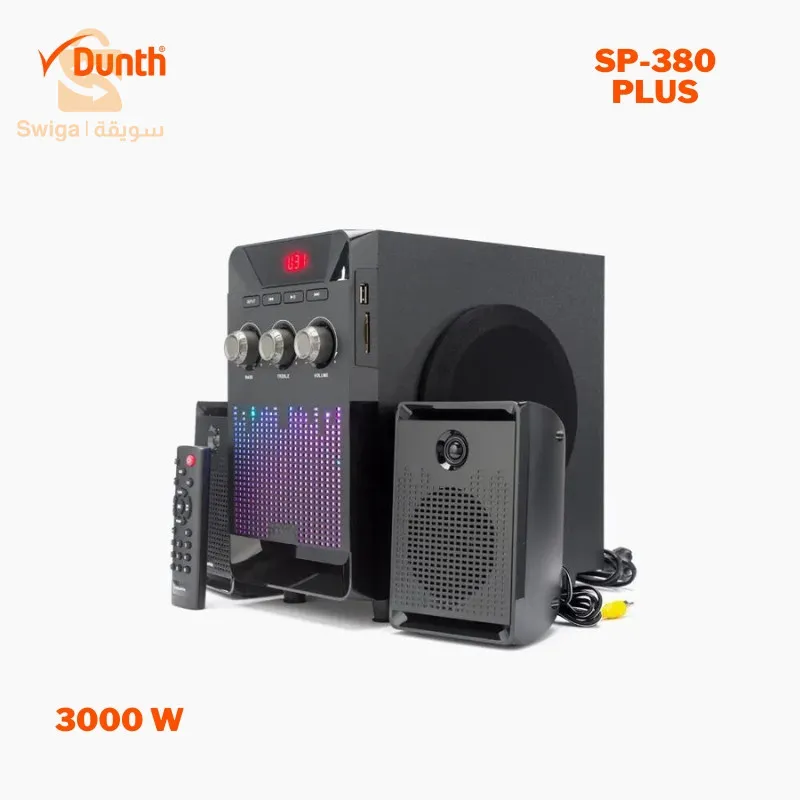 مكبر صوت Hifi بلوتوث عالي الجودة مع شاشة LED ديناميكية 2.1 3000 واط DU-SP380PLUS$👍