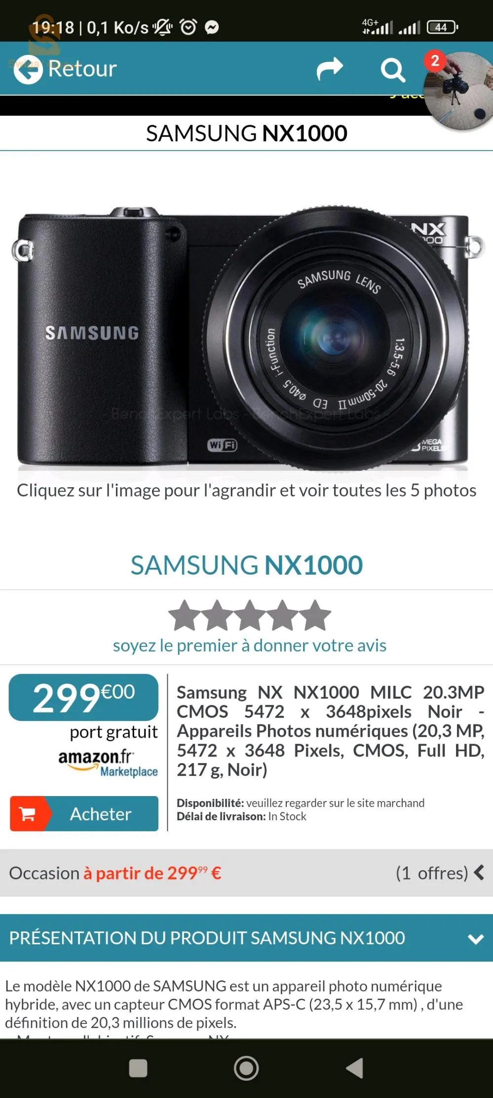 camera Samsung nx1000