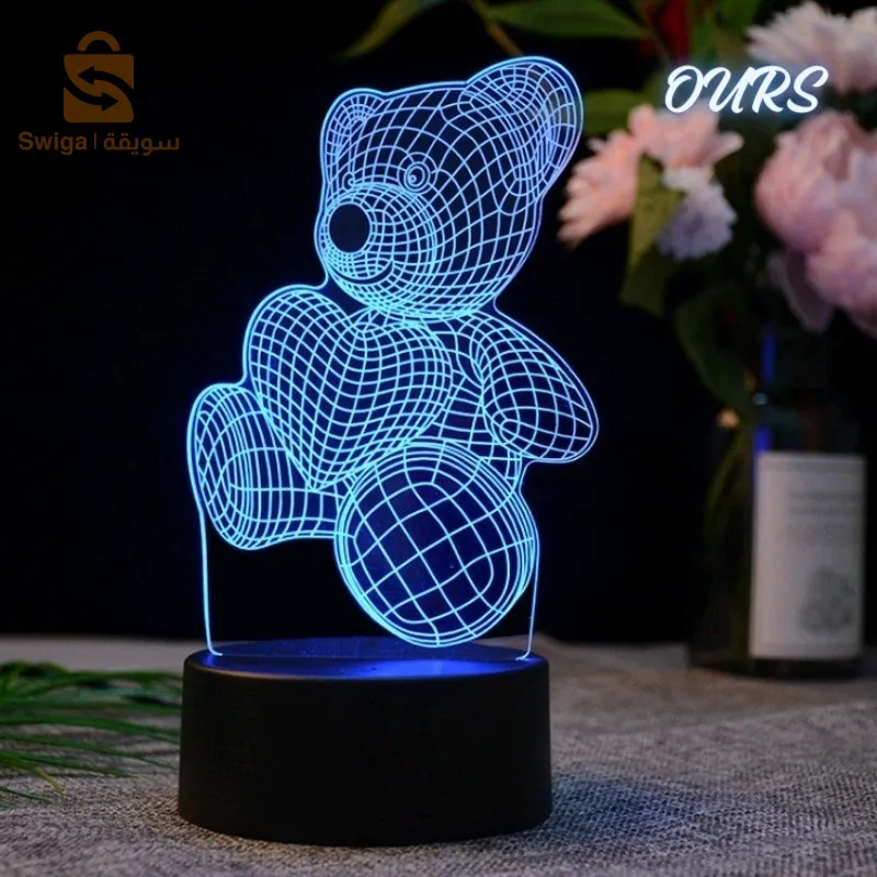 Lampe Veilleuse de bureau 3D 7 lumières changeantes de couleurs En Acrylique
2,200 DA
 شرا 7 لون تلقائيا وضع تغيير اللون مع مفتاح زر اللمس. اضغط على زر اللمس لتدوم اللون ، ثم اضغط عليه مرة أخرى ، يعمل وضع تغيير اللون التلقائي.

* 16 وضع اللون مع مفتاح زر اللمس 

المواصفات:

المقاسات : 25Cm 

القاعدة : 3Cm

نوع العنصر: ثلاثية الأبعاد LED ضوء الليل

المواد الأساسية: عبس البلاستيك PP

ضوء دليل لوحة المواد: الاكريليك Acrylique 

العملية: النقش بالليزر

وضع الطاقة: أوسب/البطارية (البطارية غير المدرجة)

جهد الإدخال: DC5V

مصدر الضوء: LED

لون الضوء: 7 تغيير ملون أو 16 تغيير ملون

نمط الضوء: ثلاثية الأبعاد مجسمة الشكل (كما تظهر الصور)

وضع التبديل: مفتاح اللمس/مفتاح اللمس 

الجهد المنتج: 5 فولت

قوة المنتج: 3 واط
3200دج
0665955230وق👉viberwatts