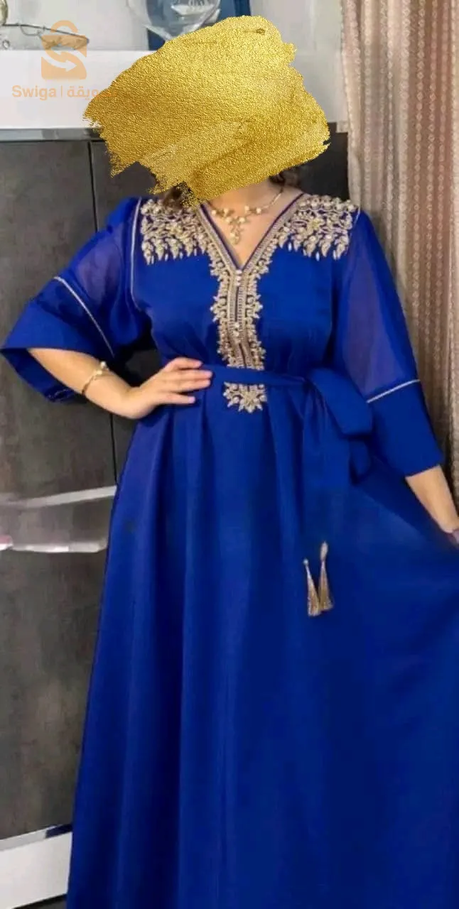 قفطان Robe caftan / Bleu roi foncé