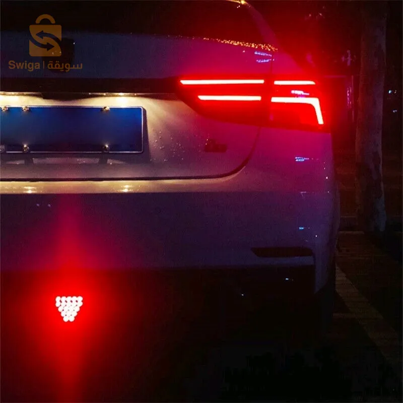 F1 نمط سيارة الذيل ضوء الفرامل كشافات خلفية للسيارة-أبيض وقف الثالث ستروب فلاش$👍